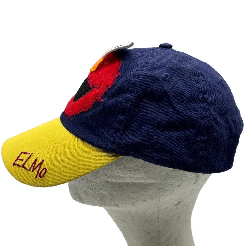 Sesame Street Elmo Hat Youth SeaWorld Busch Gardens 2015 Blue Yellow Baseball